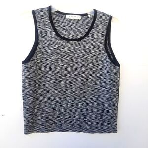 Sandro Sleeveless Space Dye Crop Top.